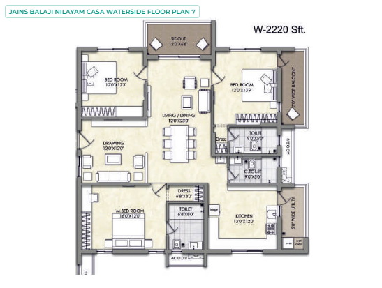 Jains Balaji Casa Waterside Floor plan